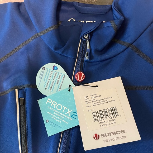 Sunice Alexander Technical Long Sleeve 1/4 Zip Layering Pullover Men’s Large NWT - Picture 5 of 6